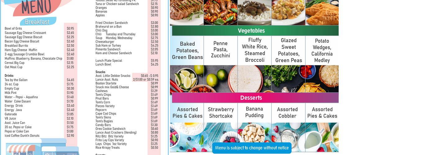 The Base Restaurant Menu