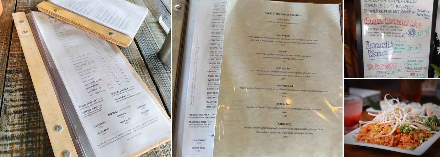Sushi Thai Restaurant Menu