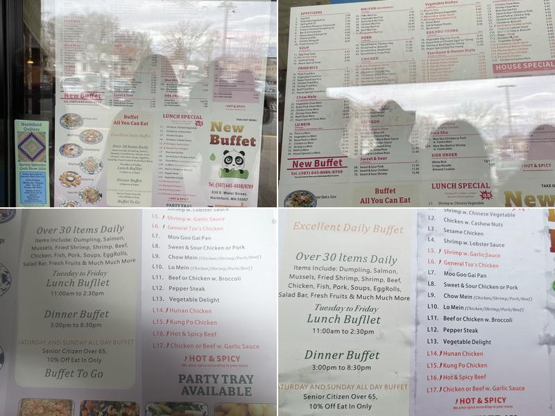 New Buffet Menu