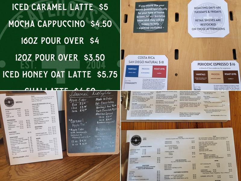 Safehouse Coffee Roasters Menu