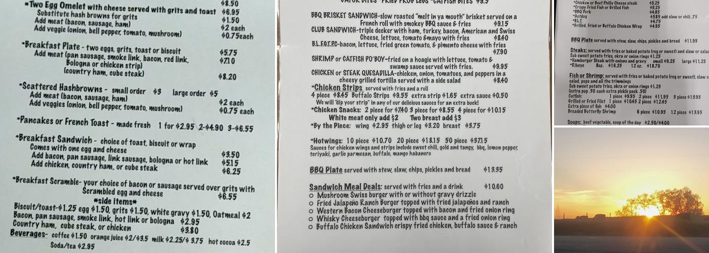 Smitty's Cafe Menu