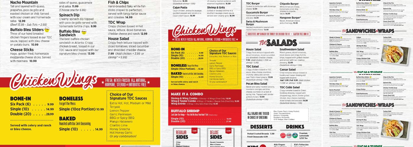 Three Dollar Cafe Menu