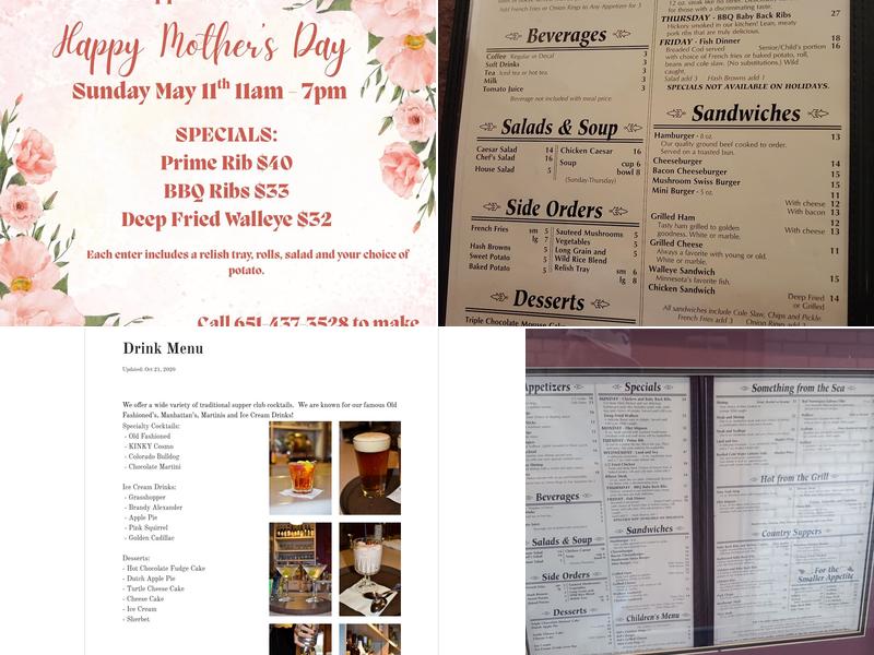 Wiederholt's Supper Club Menu