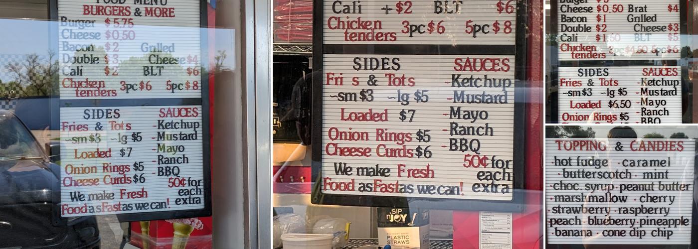 Dairy Inn Menu