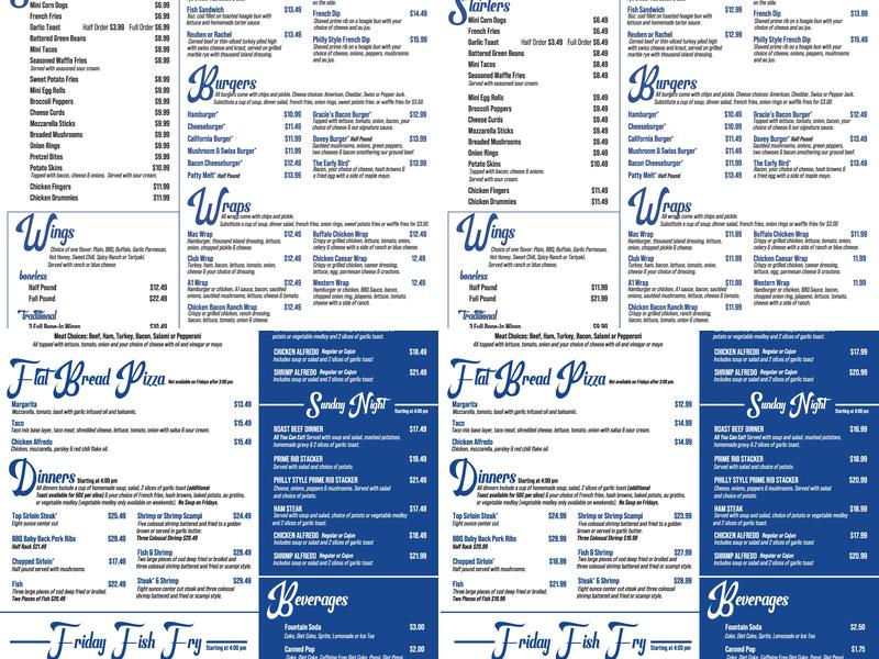 Trophy House Menu