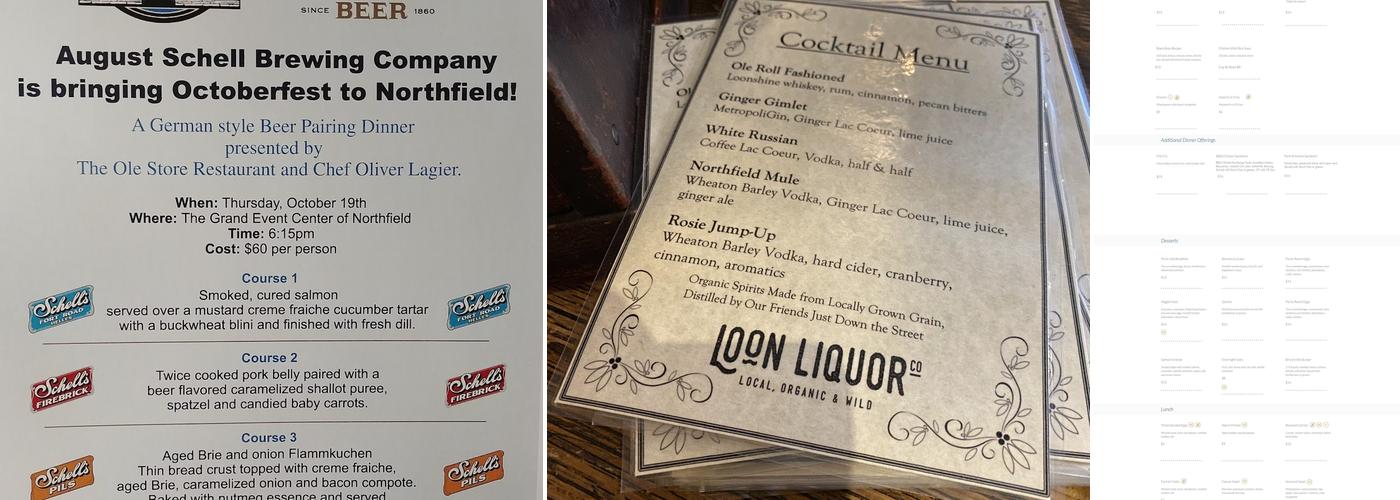 Ole Store Restaurant Menu