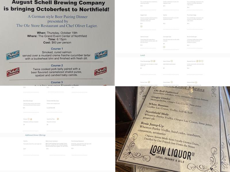 Ole Store Restaurant Menu