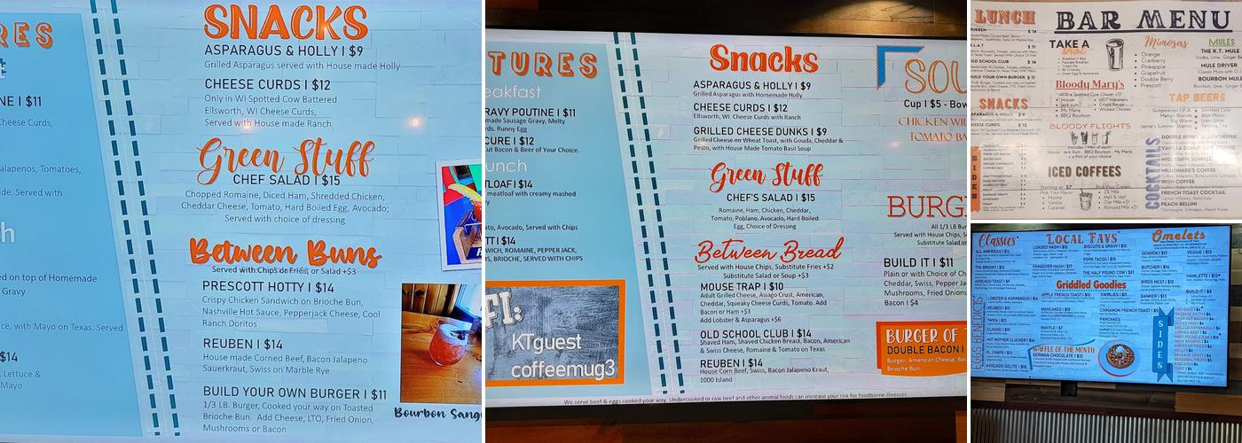 The Kitchen Table Menu