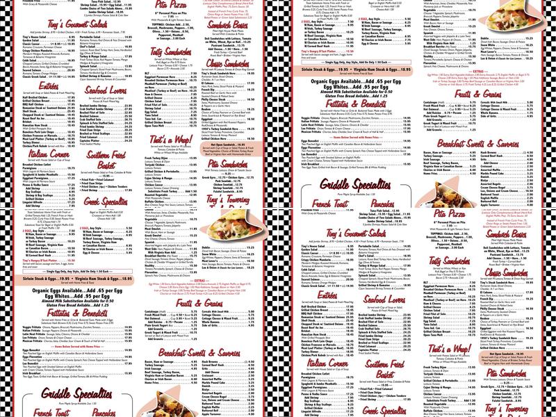 Tiny's Diner Menu