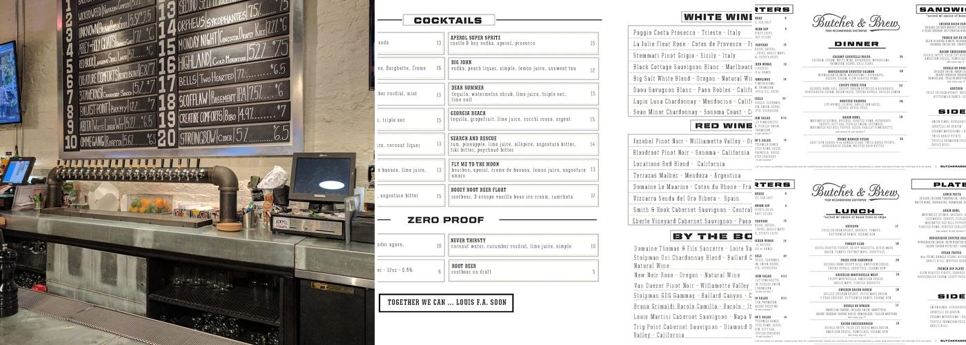 Butcher & Brew Menu