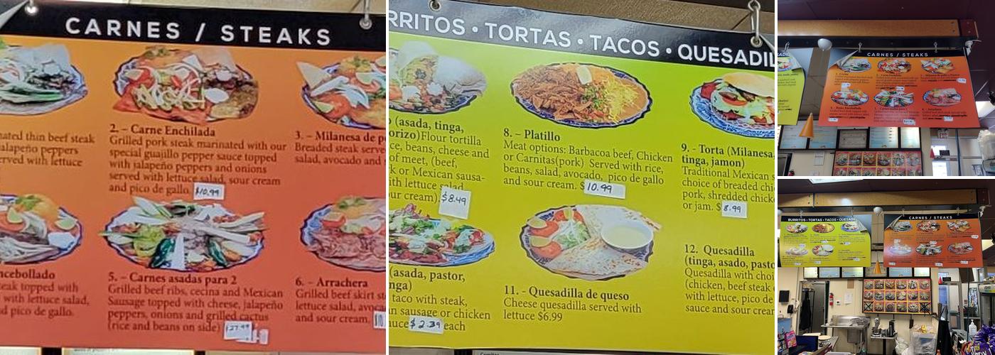 El Triunfo Menu