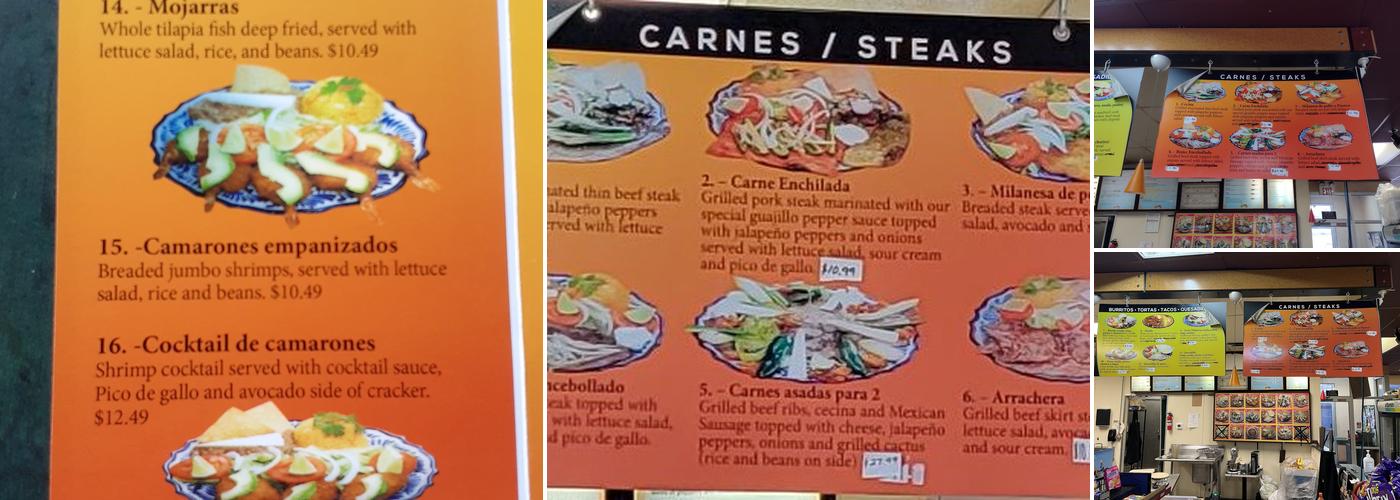 El Triunfo Menu