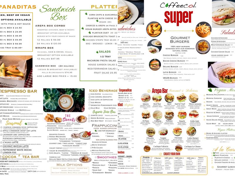 Coffeecol Menu
