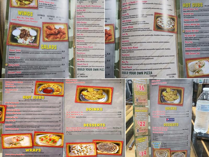 Uncle Bill's Pizzeria Menu