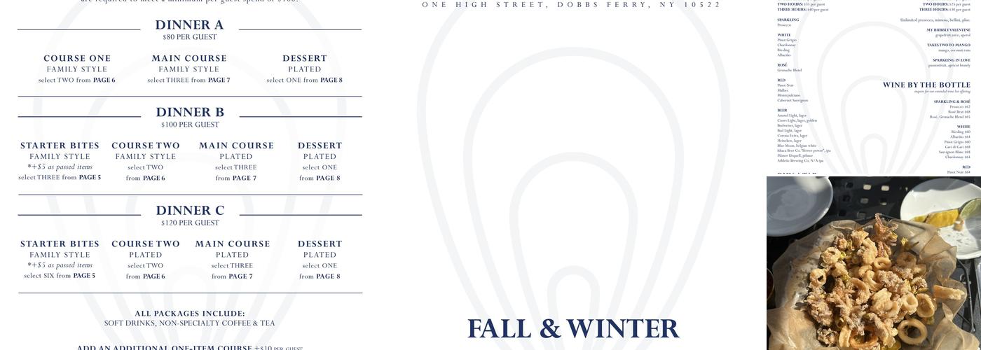 Half Moon Menu