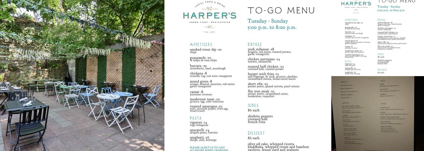 Harper's Menu