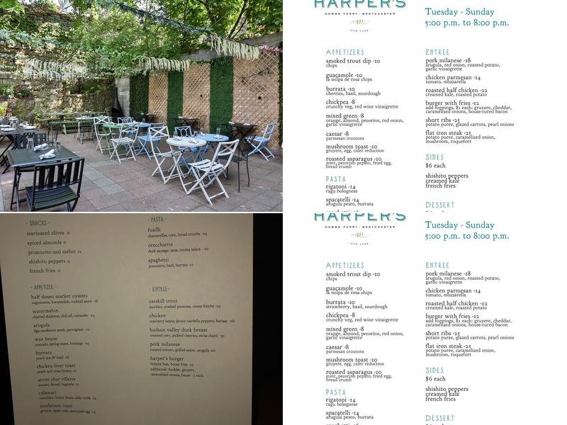 Harper's Menu
