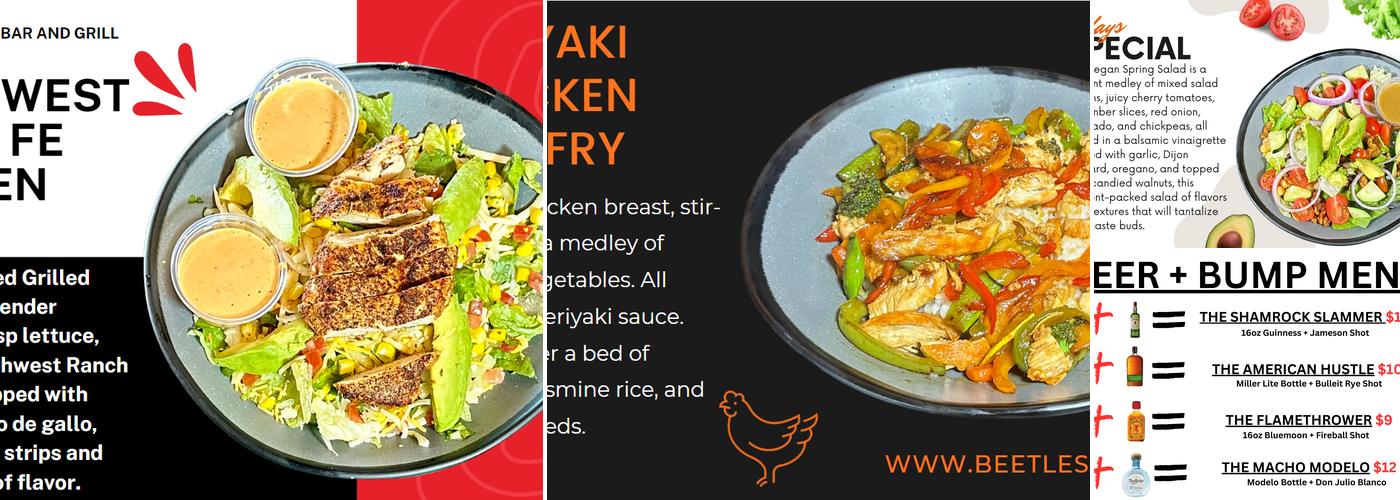 Beetle's Bar And Grill Kitchen Menu