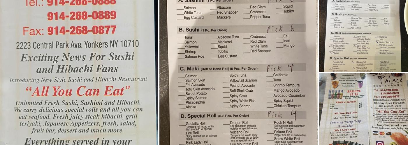 Sushi Palace Menu
