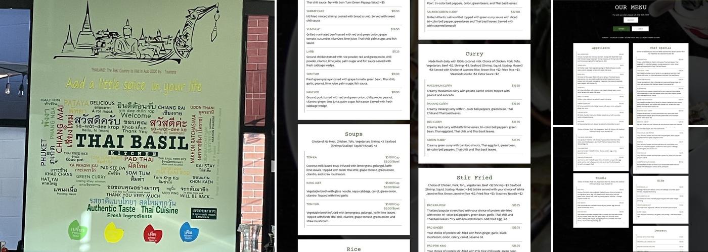 Thai Basil Kitchen Menu