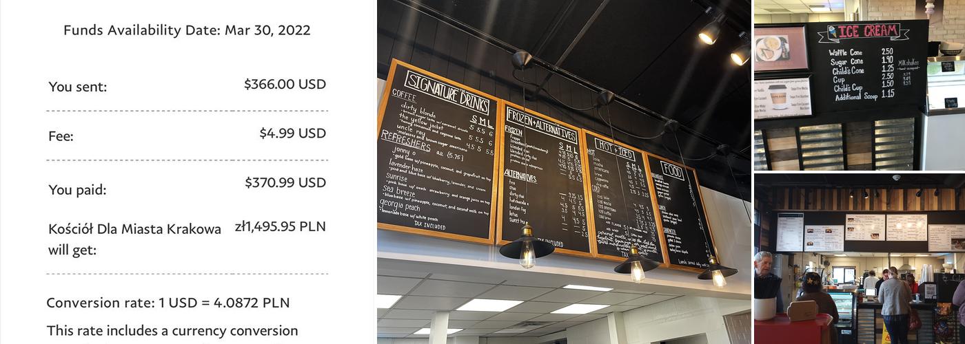 The Connection Coffee + Creamery Menu