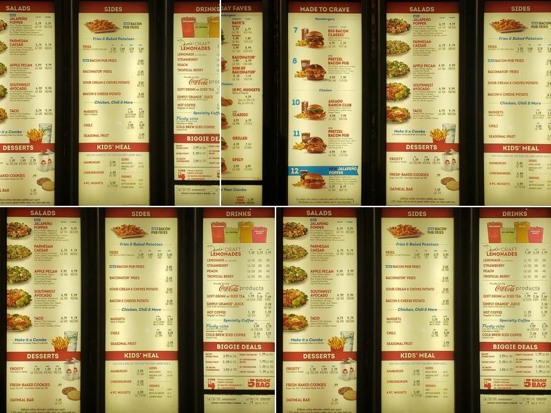 Wendy's Menu