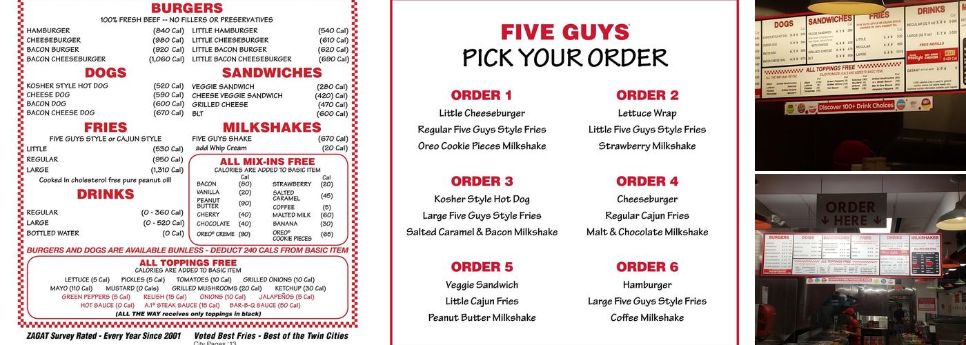 Five Guys Menu