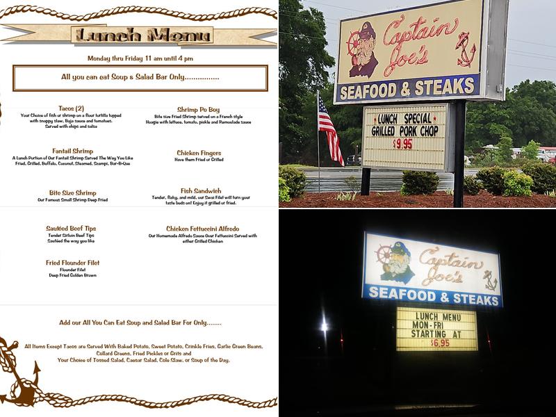 Captain Joe's Seafood, Jesup, GA Menu