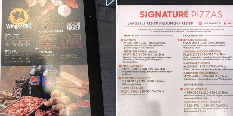 Pizza Hut Menu