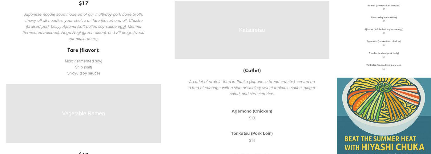 Tokyo Japanese Restaurant Menu