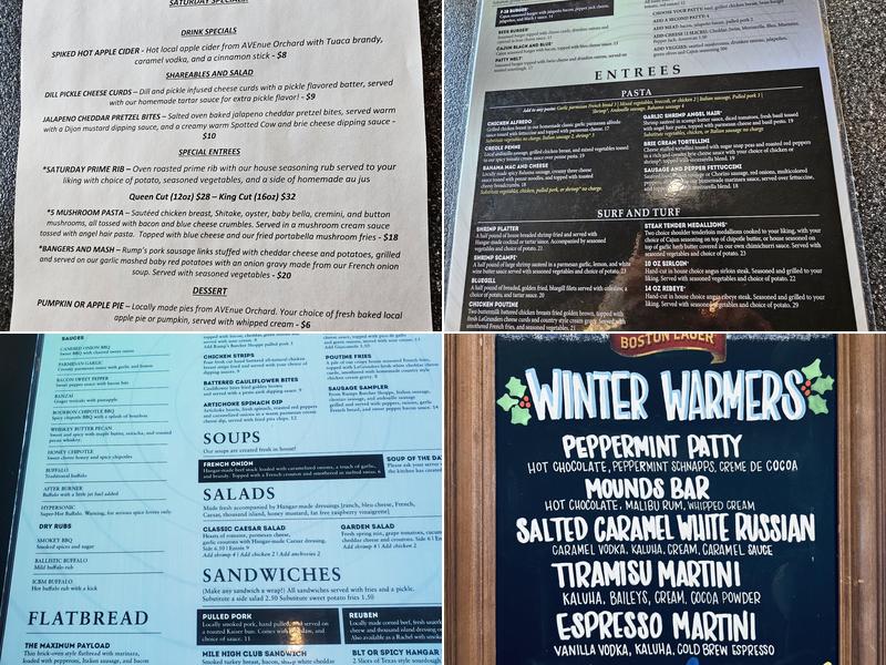 Hangar 54 Grill Menu