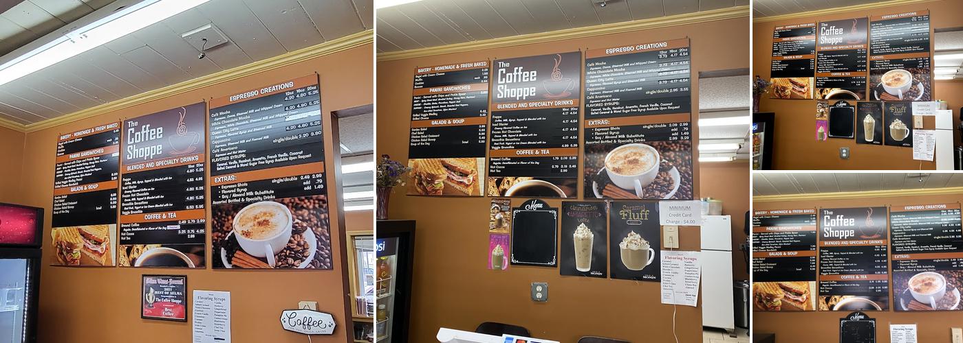 The Coffee Shoppe Menu