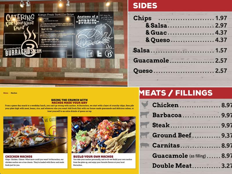 Burrachos Fresh Mexican Grill Menu