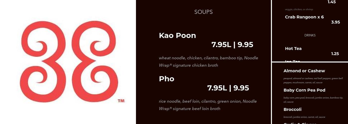 Noodle Wrap Menu