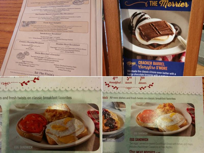 Cracker Barrel Old Country Store Menu
