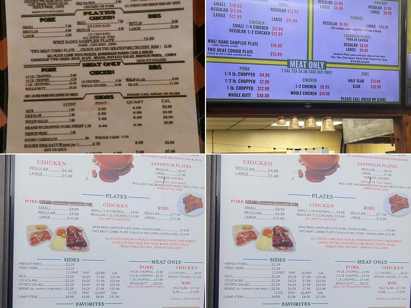 Hook's BBQ Menu