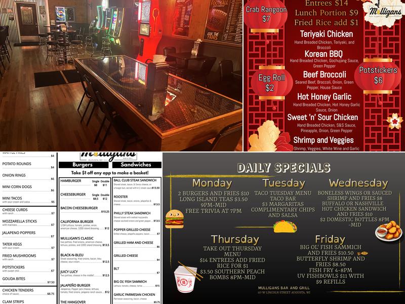 Mulligans Menu