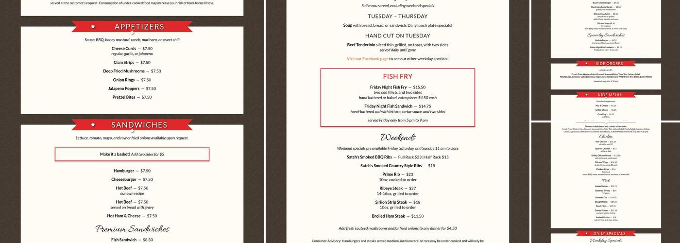 Chicken Chaser's Bar & Grill, LLC Menu