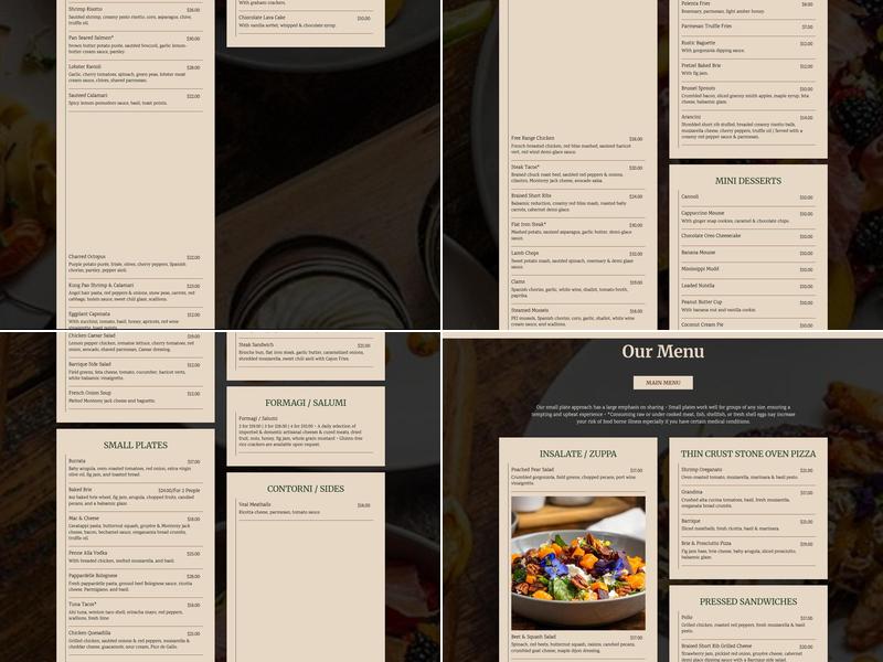 Barrique Kitchen & Wine Bar Menu