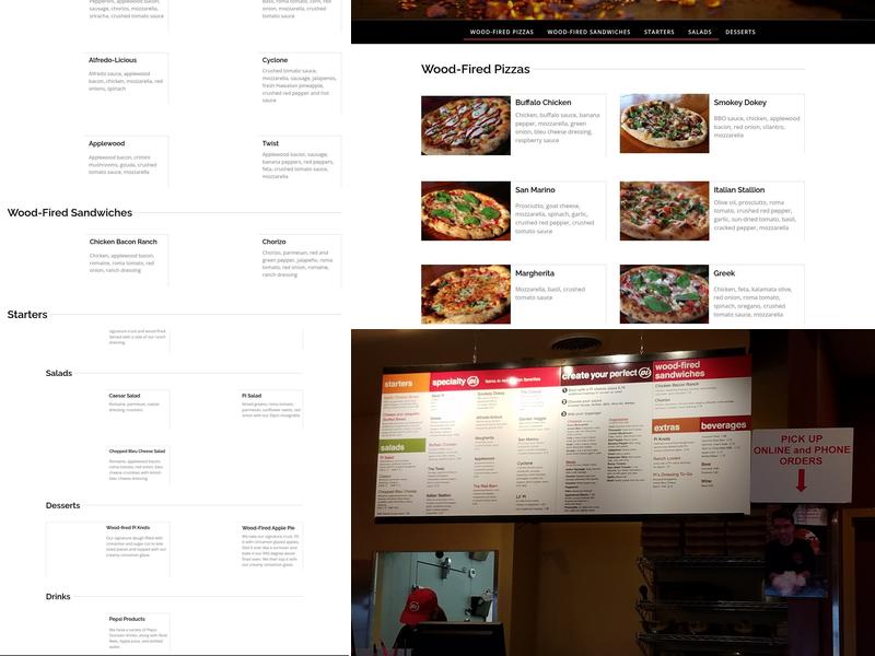 Pi Wood-Fired Pizza Menu