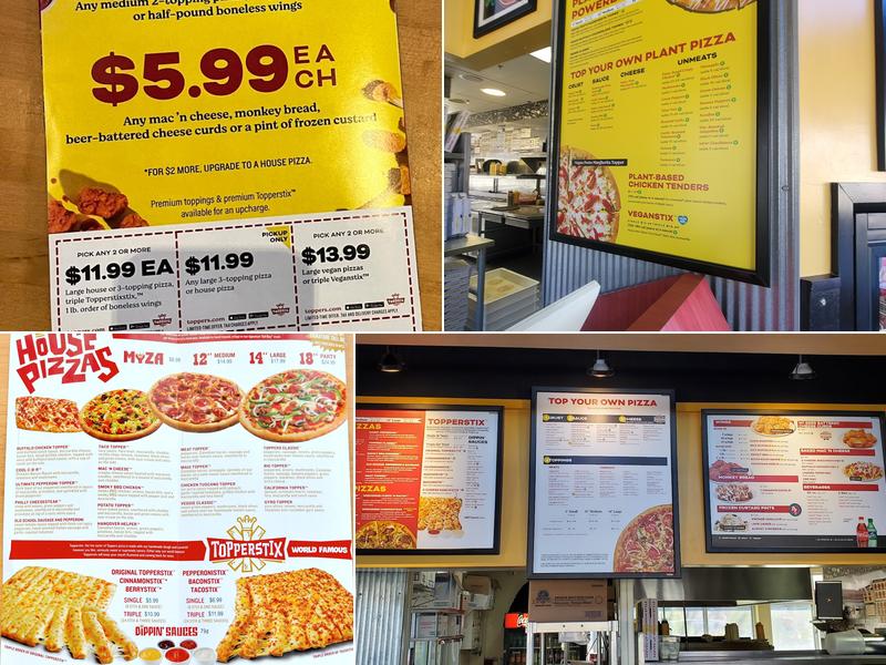 Toppers Pizza Menu