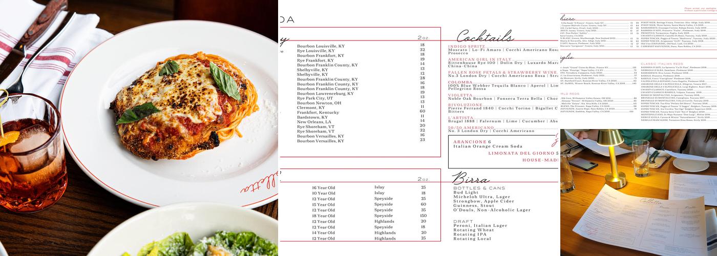 Colletta Menu