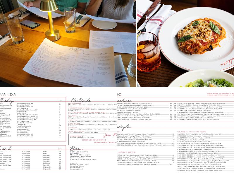 Colletta Menu