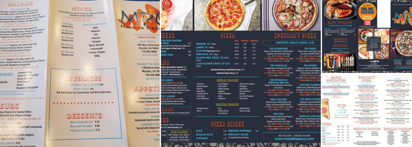 Marietta Pizza Co Menu