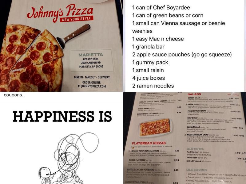 Johnny's New York Style Pizza Menu