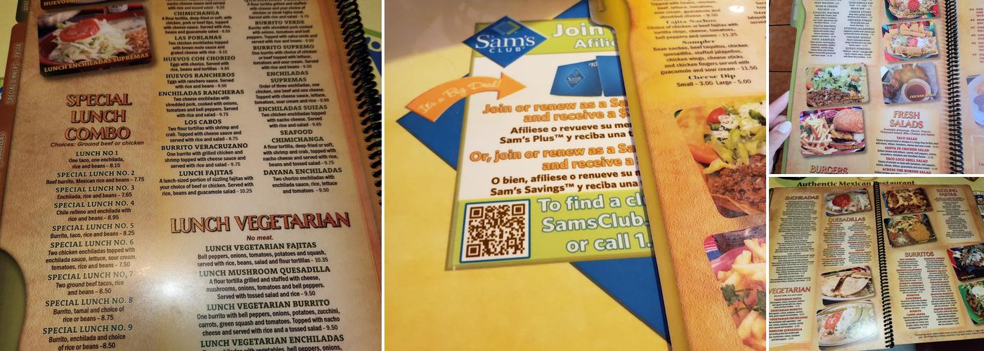 Los Dos Amigos Menu
