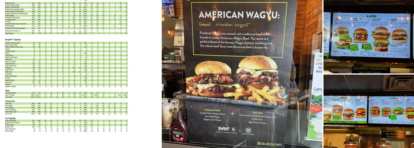 BurgerFi Menu