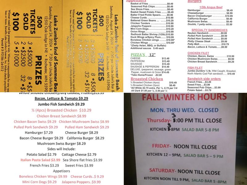 Uncle John's Bar & Grill Menu