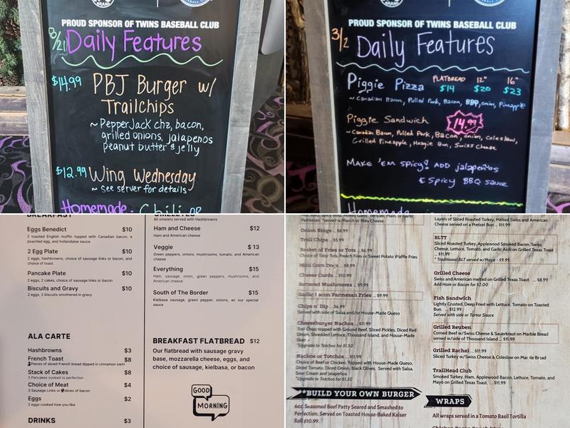 TrailHead Grill and Lanes Menu