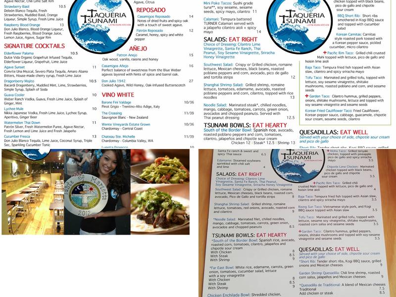 Taqueria Tsunami Menu